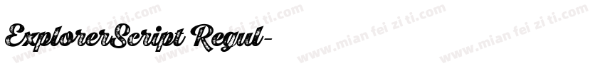 ExplorerScript Regul字体转换